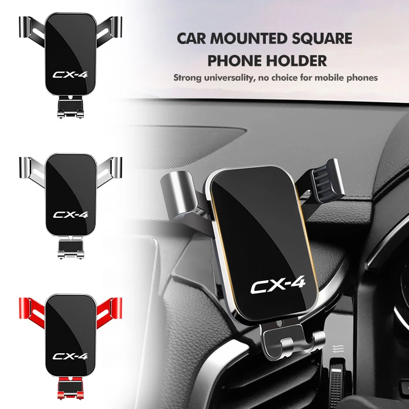 Suporte universal para telemóvel e GPS, com clipe para fixar na grelha de ventilação do carro, compatível com Mazda 2, 3, 6, CX-5, CX5, CX4, CX2, CX-3