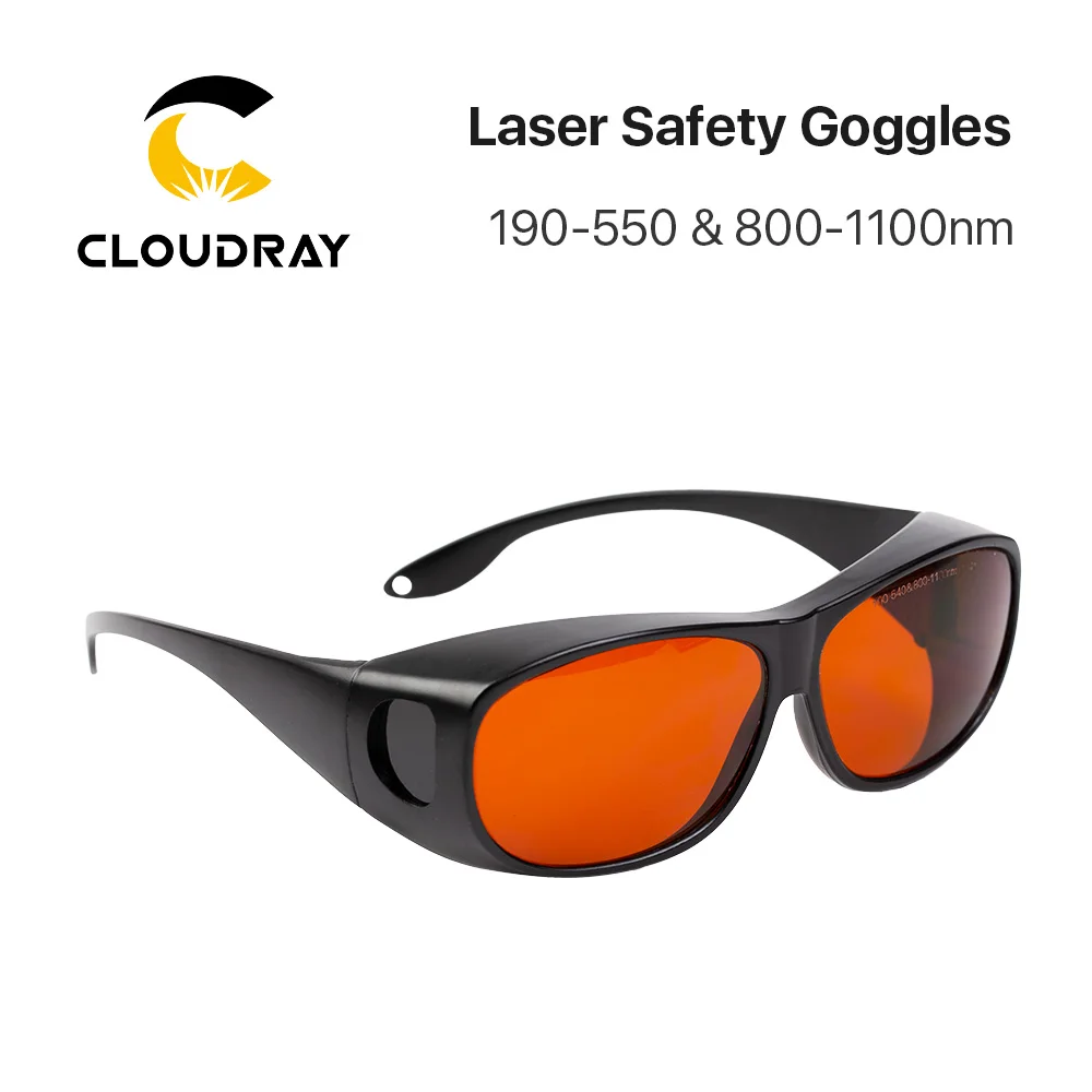 Cloudray UV Green Fiber Laser Safety Goggles Type B Protective 355 & 532 & 1064nm Wavelength Glasses Shield Protection Eyewear