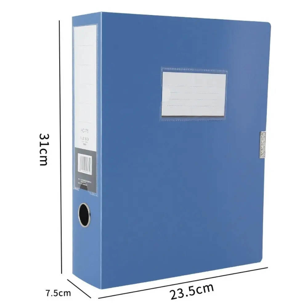 

Desktop Black Blue A4 File Folder Dustproof PP Plastic Paper Storage Box Thickened Document Case Contract