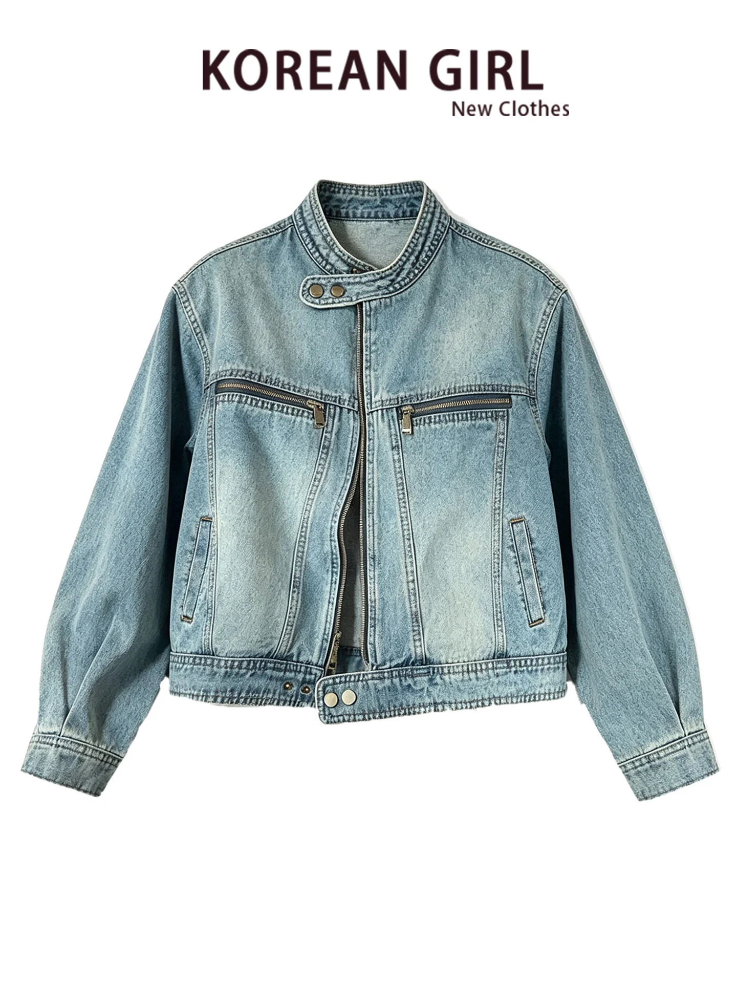 Retro Short Blue Denim Jacket Women's Autumn 2026 New Super Popular Korean Style Design Sense Top Coat Korean Style