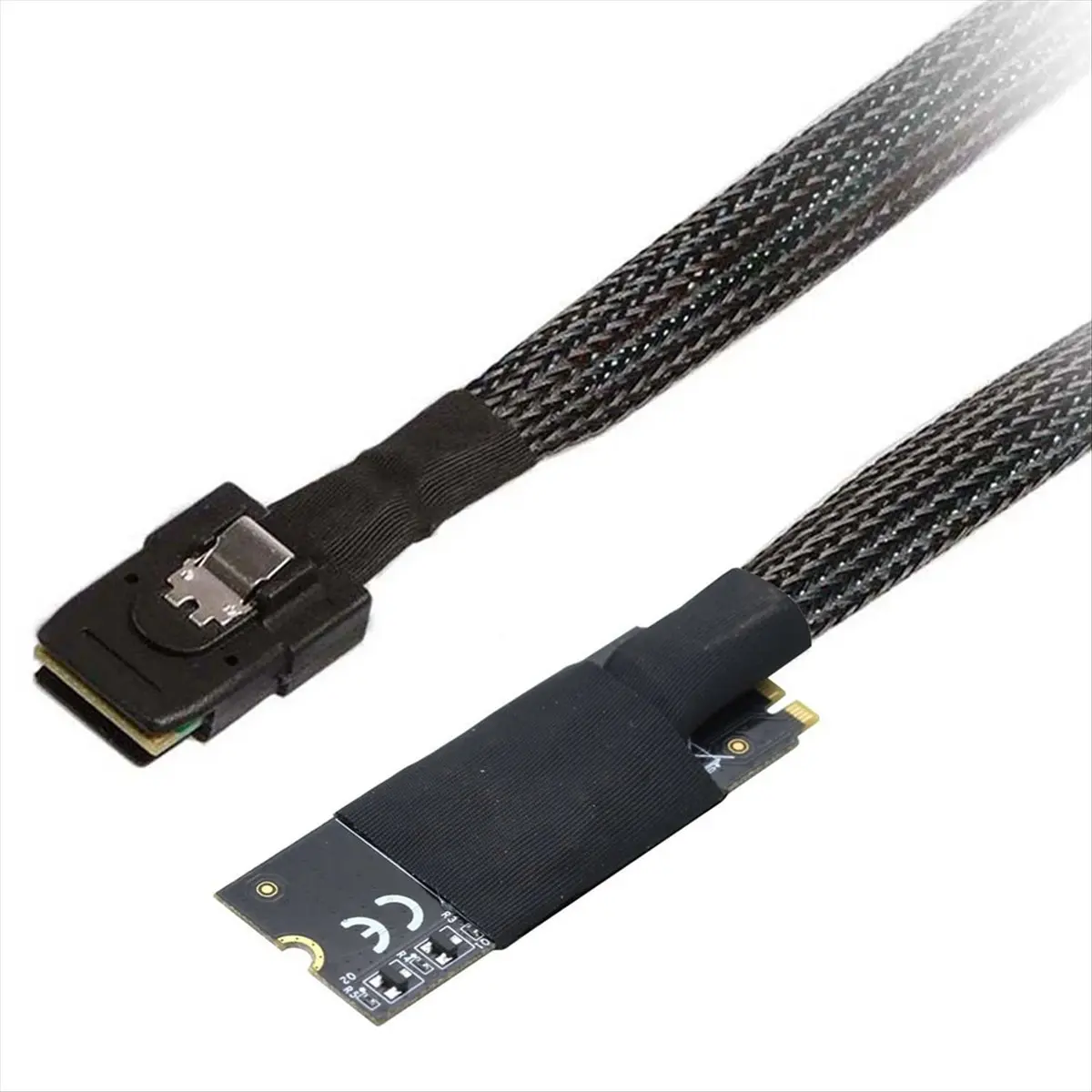 ABIU M.2(M-Key NVMe 2260) to MINI SAS SFF-8087 Plug and Play Server High Speed Cable 1m
