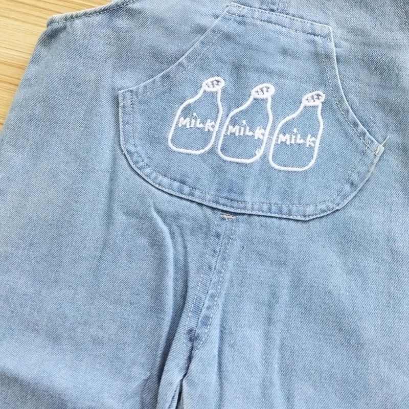 IENENS tuta per bebè Toddler Boy Jeans tuta abbigliamento pantaloni in Denim per neonato pantaloni lunghi per ragazza salopette blu chiaro