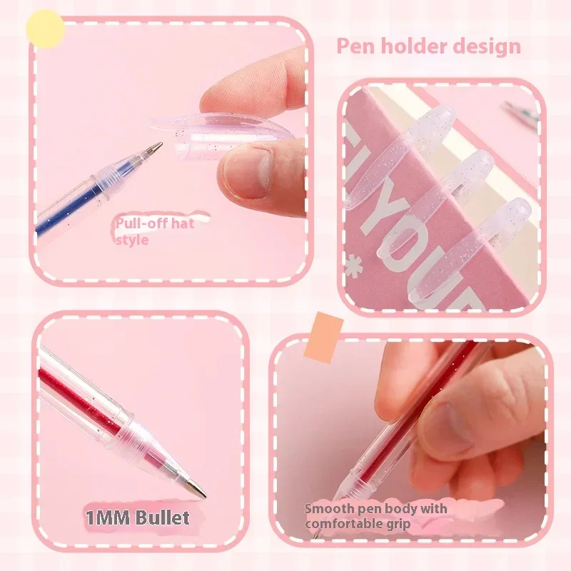 8-48 Farben Glitzer-Gelstift-Set 1,0 mm Metall-Glitzerfarben-Kugelschreiber für Bücher, Karton, Tagebuch, Zeichnen, Markieren, Malen, DIY-Kunst – Detail 3