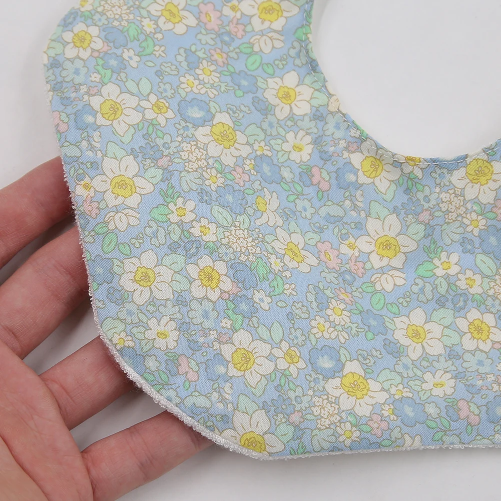 Flower Adjustable Baby Bibs Cotton Towel Waterproof Saliva Hand Towel Boy Girls Feeding Burp Cloth Accessories Stuff Newborn Bib