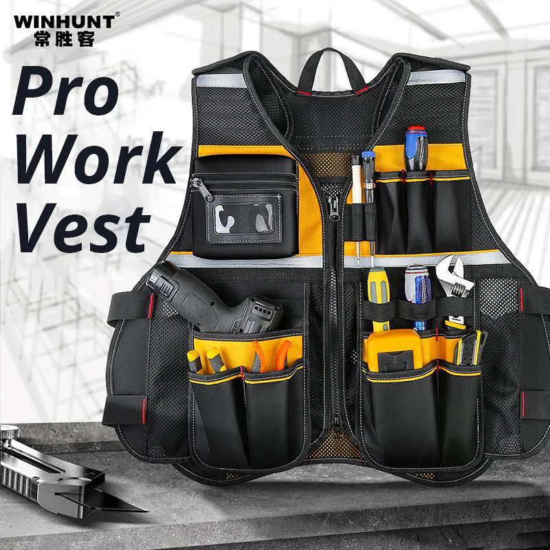 

Vest Multifunctional Tool Bag Organizer Tools Pouch Hammer Holder Screwdriver Wrench Fishing Toolbag Electrician Woodworking Bag