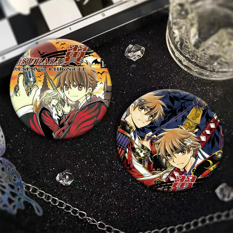 Anime TSUBASA RESERVoir CHRoNiCLE Brooches Cute Cartoon Figure Badge Li Syaoran Sakura Kurogane Lapel Pins Accessories Gifts