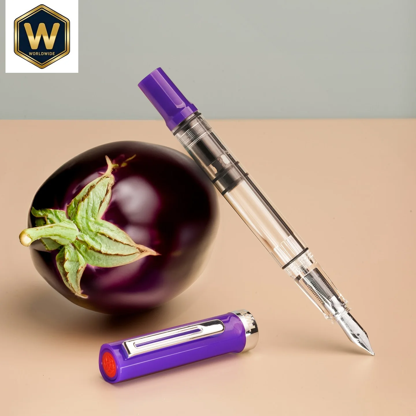 TWSBI ECO Series Taiwan Stationery Transparent Resin Pen - Brown Bronze Ink, Green EF/F Japanese Nib Calligraphy Pen Gift