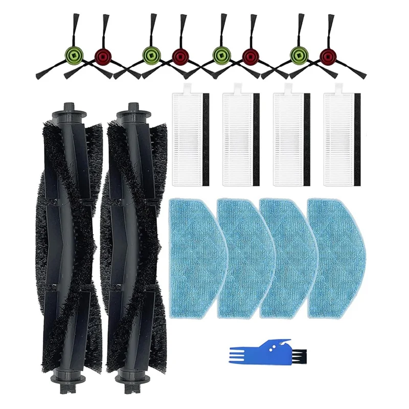 مجموعة قطع غيار مماسح مرشح الفرشاة الجانبية الرئيسية كما هو موضح لـ Tikom G8000/G8000 Pro لـ Honiture G20/G20 Pro لـ Laresar Evol 3