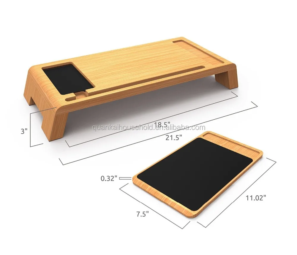 مجموعة حامل شاشة من الخيزران ولوحة الماوس #2