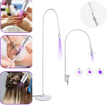 발 스위치 조절식 초점 플로어 램프, 빠른 건조 UV LED 경화 램프, USB 5W, 네일 광택제, 속눈썹 접착제 
