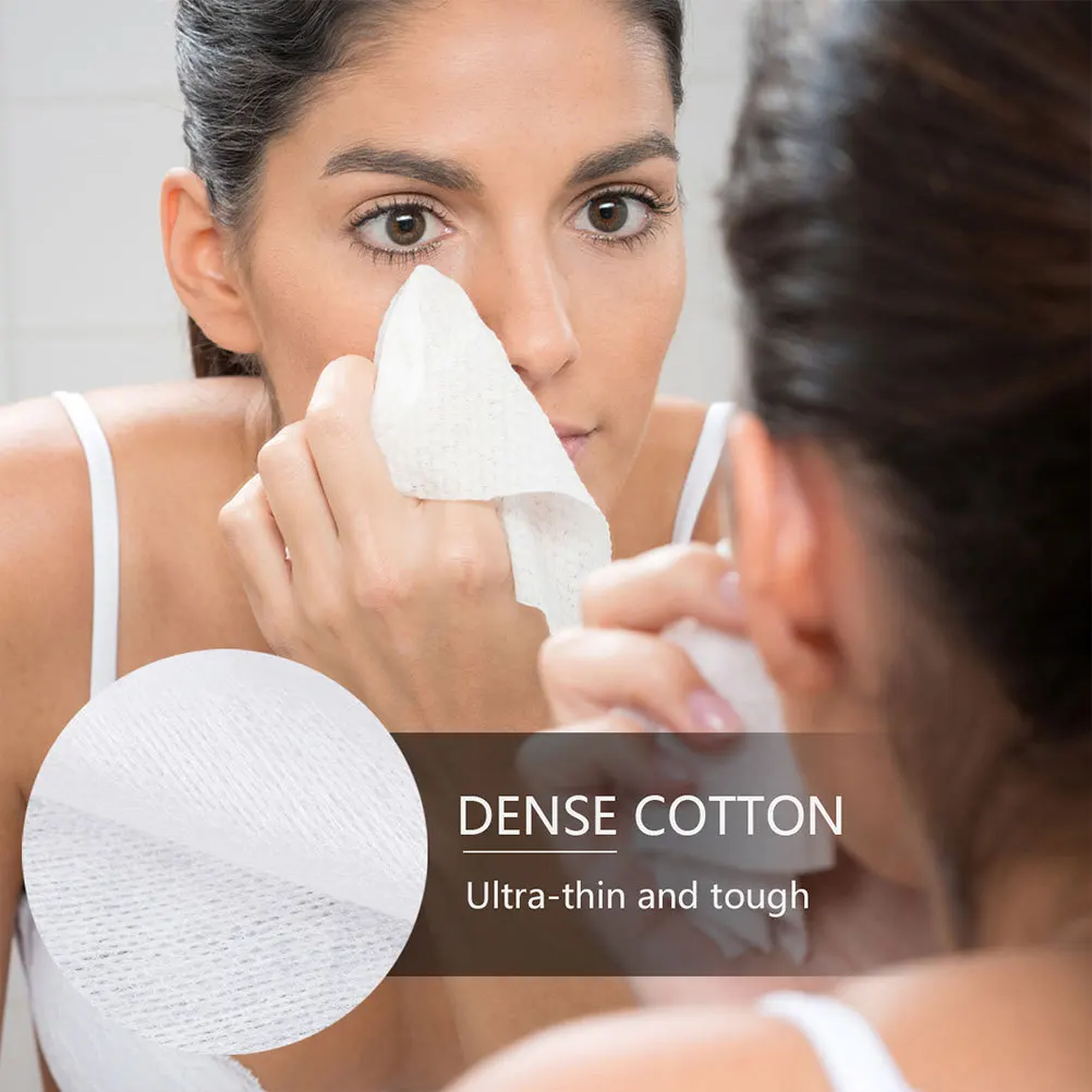 300 個の洗顔パッド不織布メイク落としパッド軽くて快適な女性のための日常の美容ルーチン旅行に使用