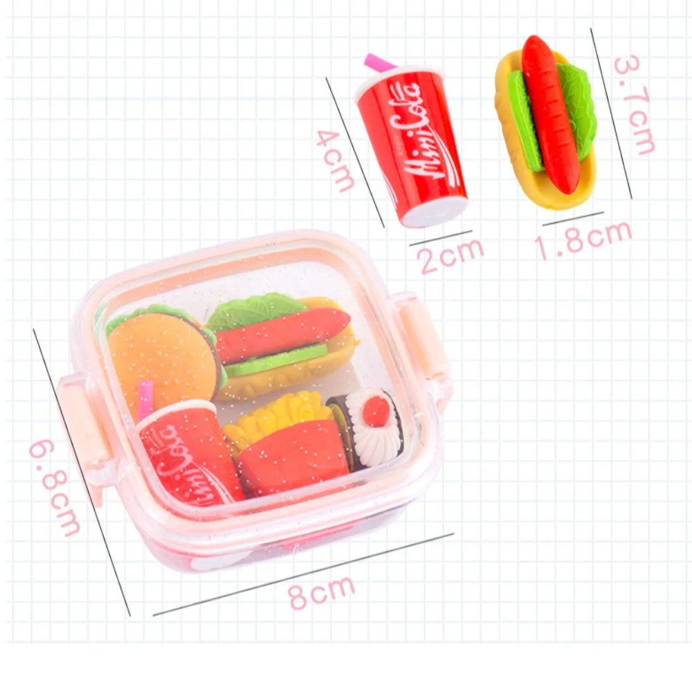 Stretchable Cartoon Eraser Dustless High Elastic 3D Shape Eraser Creative Traceless Box-packed Eraser Modify Error Tools