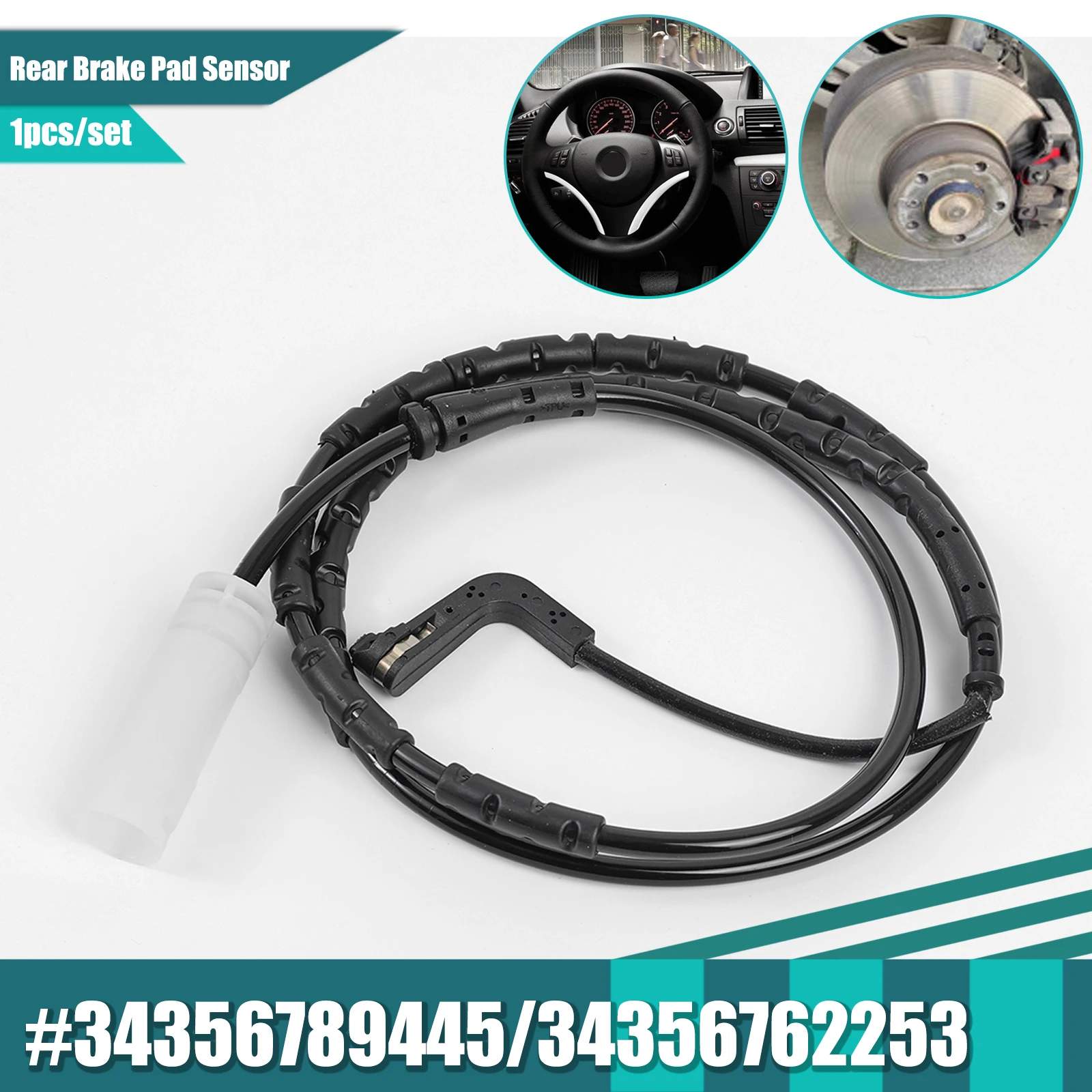 34356789445 Rear Brake Pad Wear Sensor For BMW E90 E91 E82 116i 118d 320i 323i