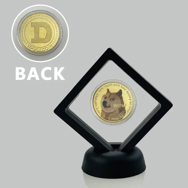 

1pcs Wow Dogecoin Ada Cardano Crypto Bitcoin Litecoin Ethereum Cryptocurrency Commemoration Metal Coin with Showing Stand