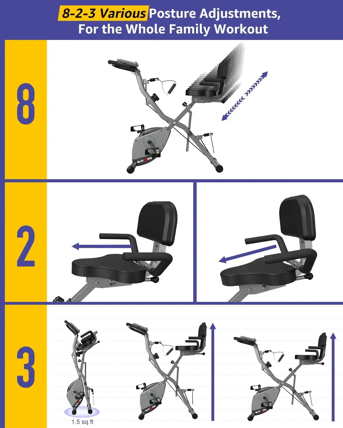 Stationary Exercise Bike for Home Workout