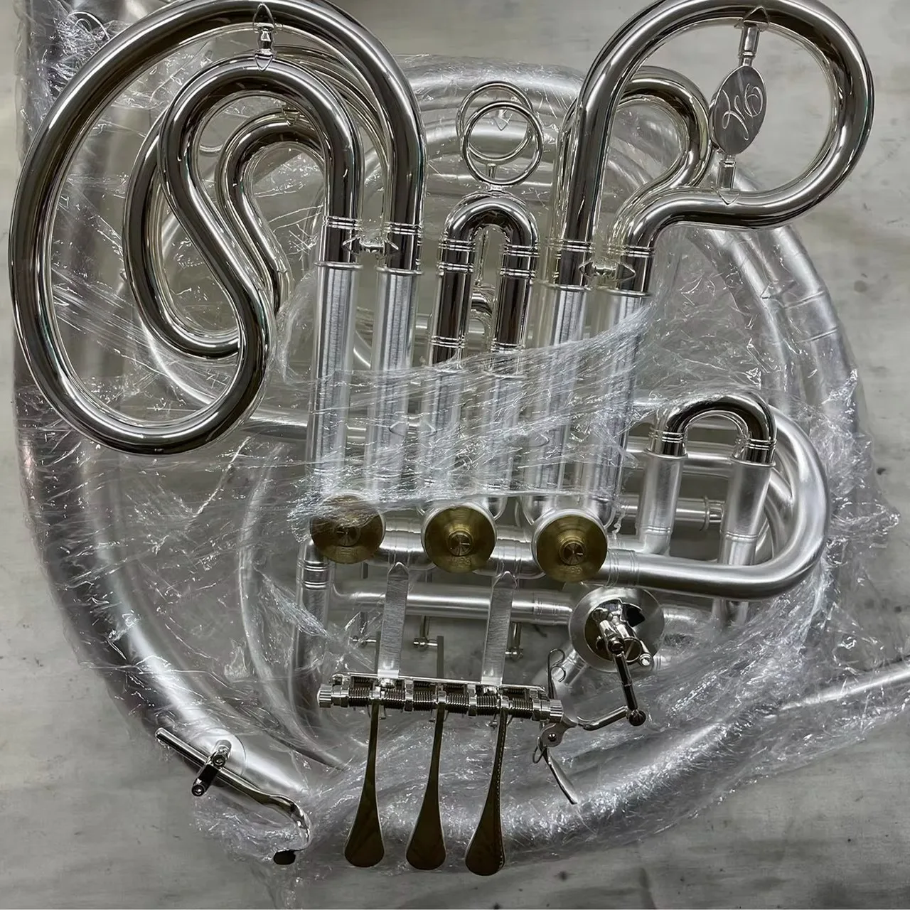 OEM Production High Level Standard Silver Plated Finished 4 Double French Horn