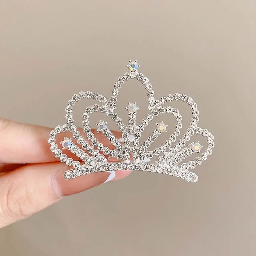 

Stylish Pearl Crystal Crown Hair Comb Flower Star Children Tiara Headband Butterfly Korean Style Rhinestone Hairpins Wedding