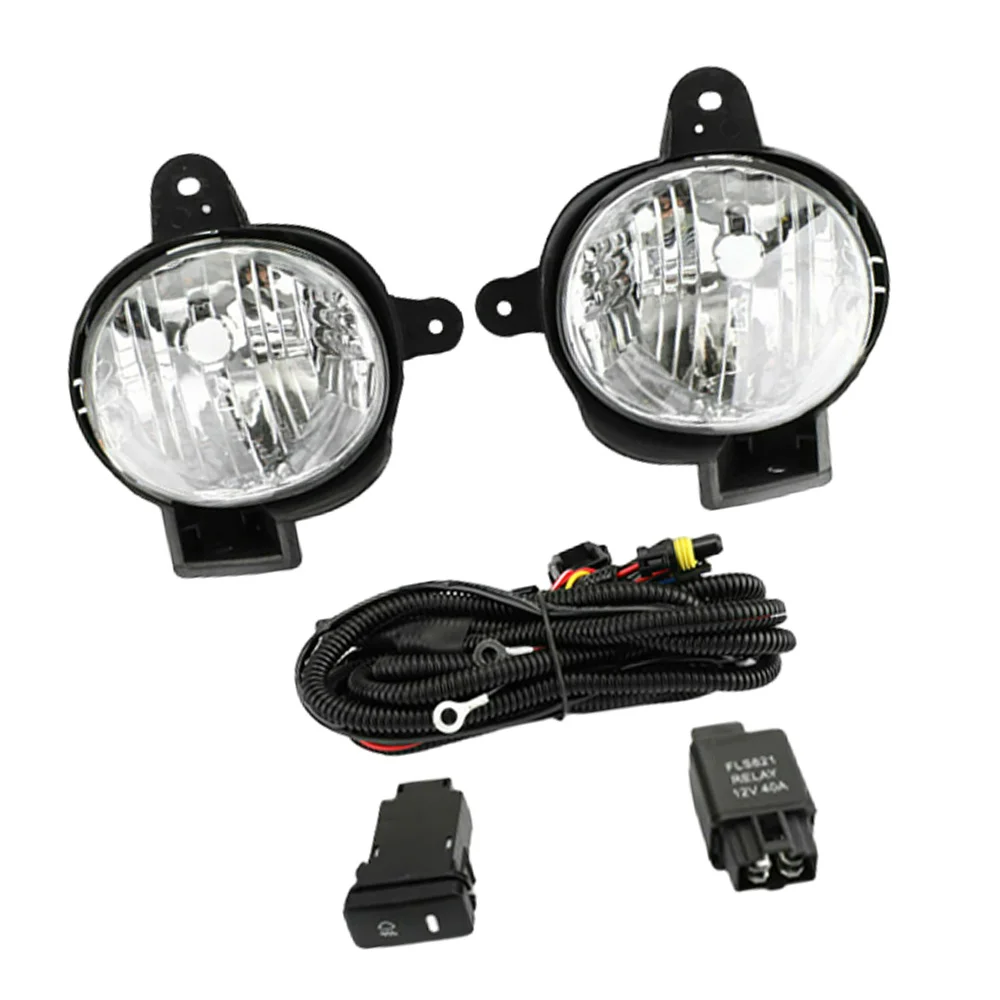 With wiring harness accessories Halogen Lamp Fog Light Kit  Material: ABS Plastic for Toyota Hilux VIGO MK7 2012–2014