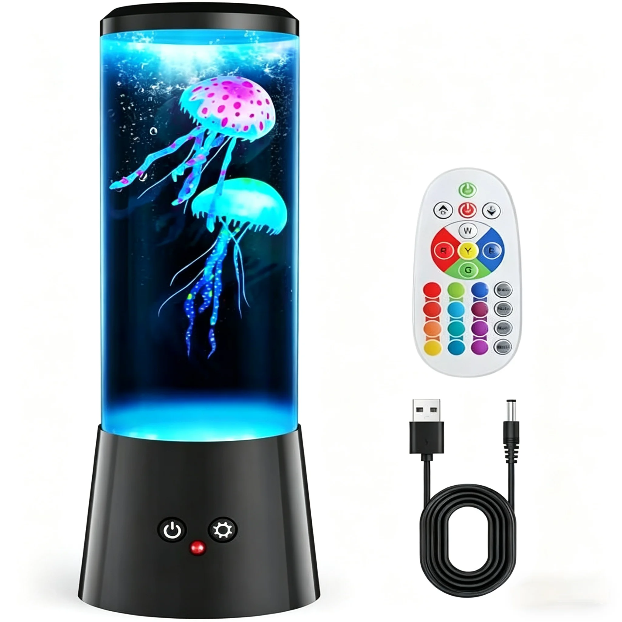 Jellyfish Lamp LED Remote Control Color Changing Aquarium Light With Various Color Home Decoration Light,Desktop Decoration Gift