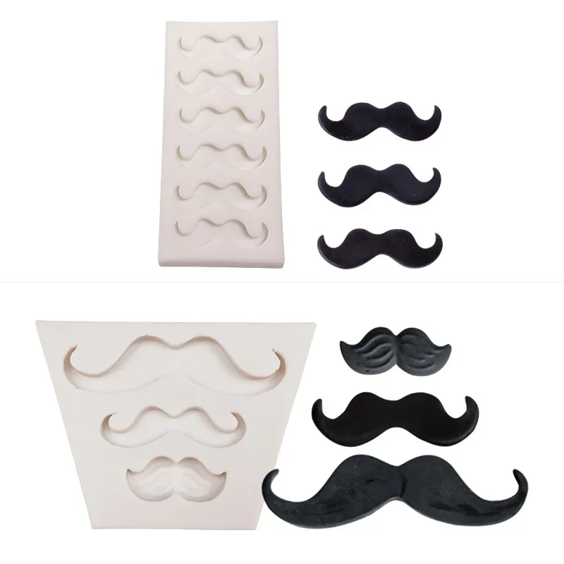 1pc DIY Silicone Mustache Mold Funny Shape Chocolate  Cake Decorating Tools Fondant Baking Dish Costume Party