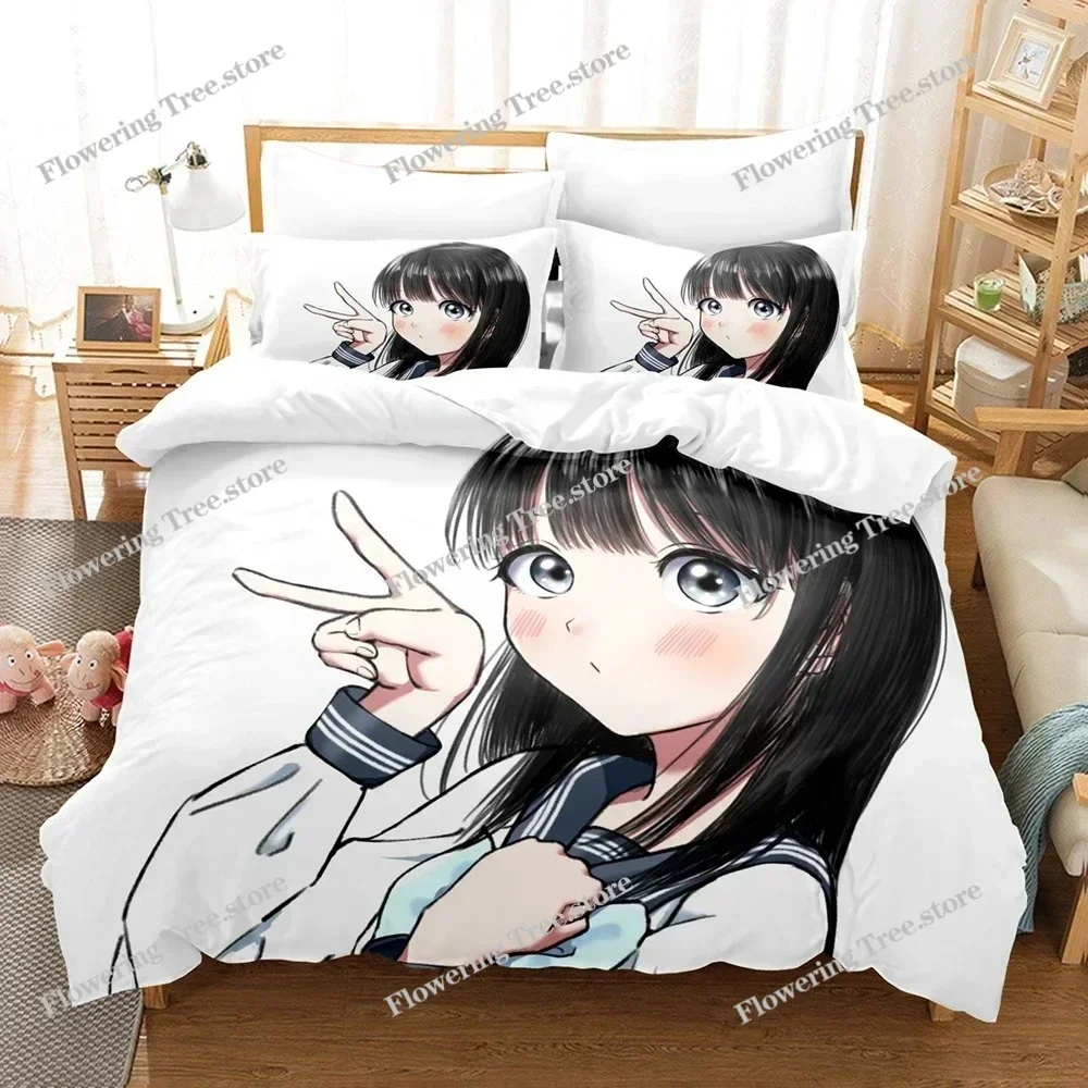 

3D Printed Akebis Sailor Uniform Bedding Set Anime Duvet Cover Double Twin Full Queen King Adult Kids Bedclothes Quilt Cover0299