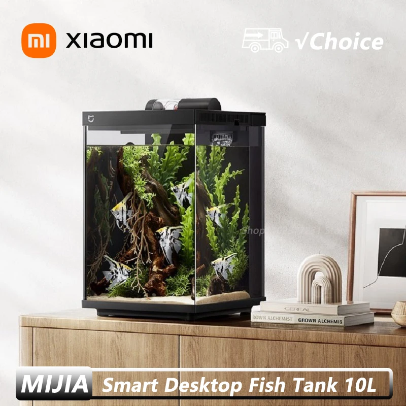 NOWY Inteligentny Akwarium Xiaomi Mijia Smart Desktop 10L Zdalne Karmienie Przez Aplikację Profesjonalny System Filtracji Współpracuje z Mi Home
