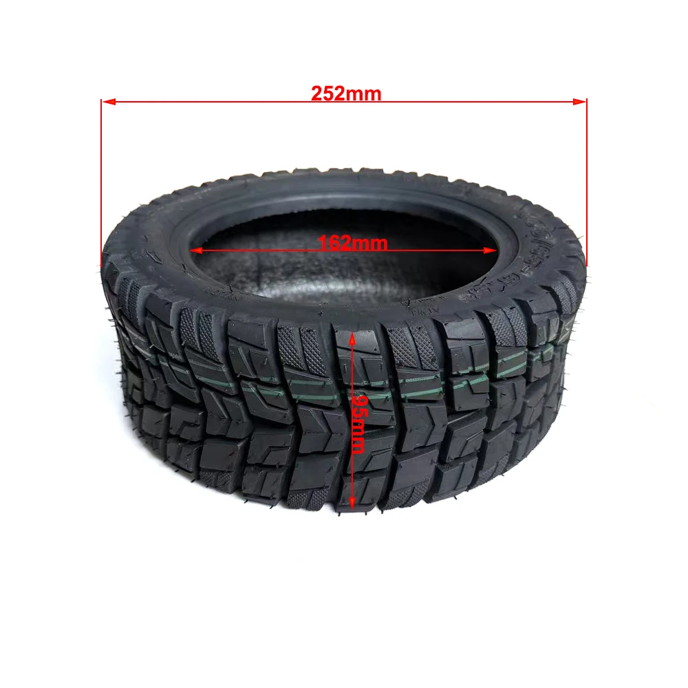 100/65-6.5 Inch Widen Thicken Off-Road Tire Rubber Shock Absorption 11-Inch Diameter Inflatable Nozzle for Scooter