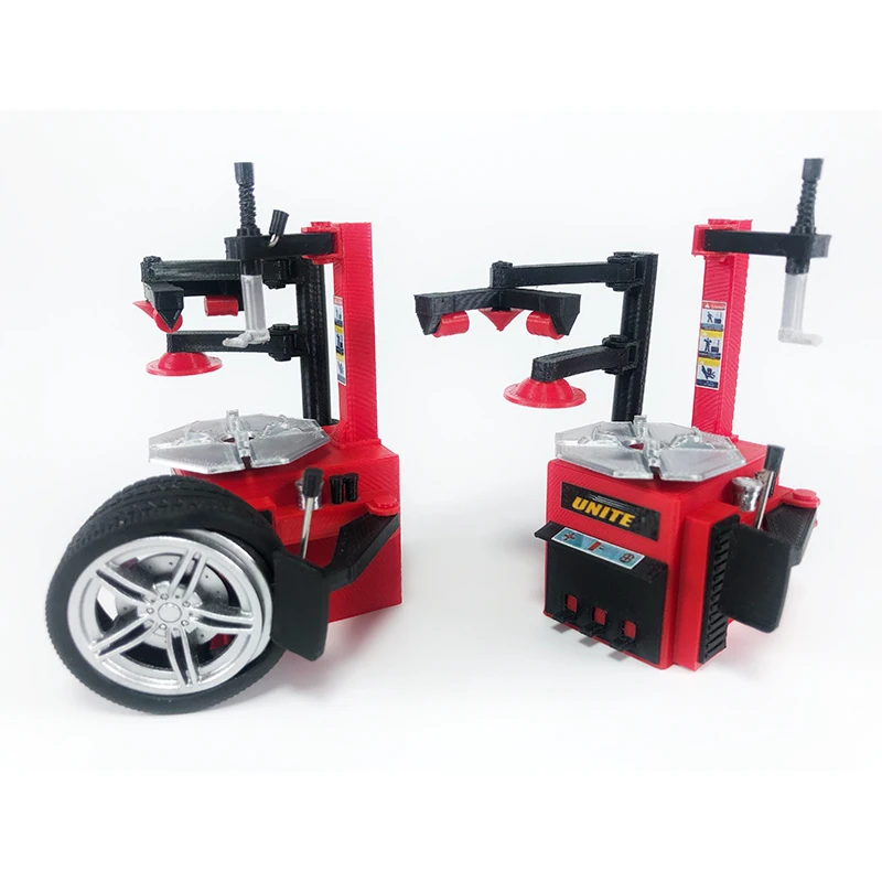 1:18 Alloy Car Model Repair Scene Tire Remover Tire Changer Model Garage Car Wash Room Prop Collection Display