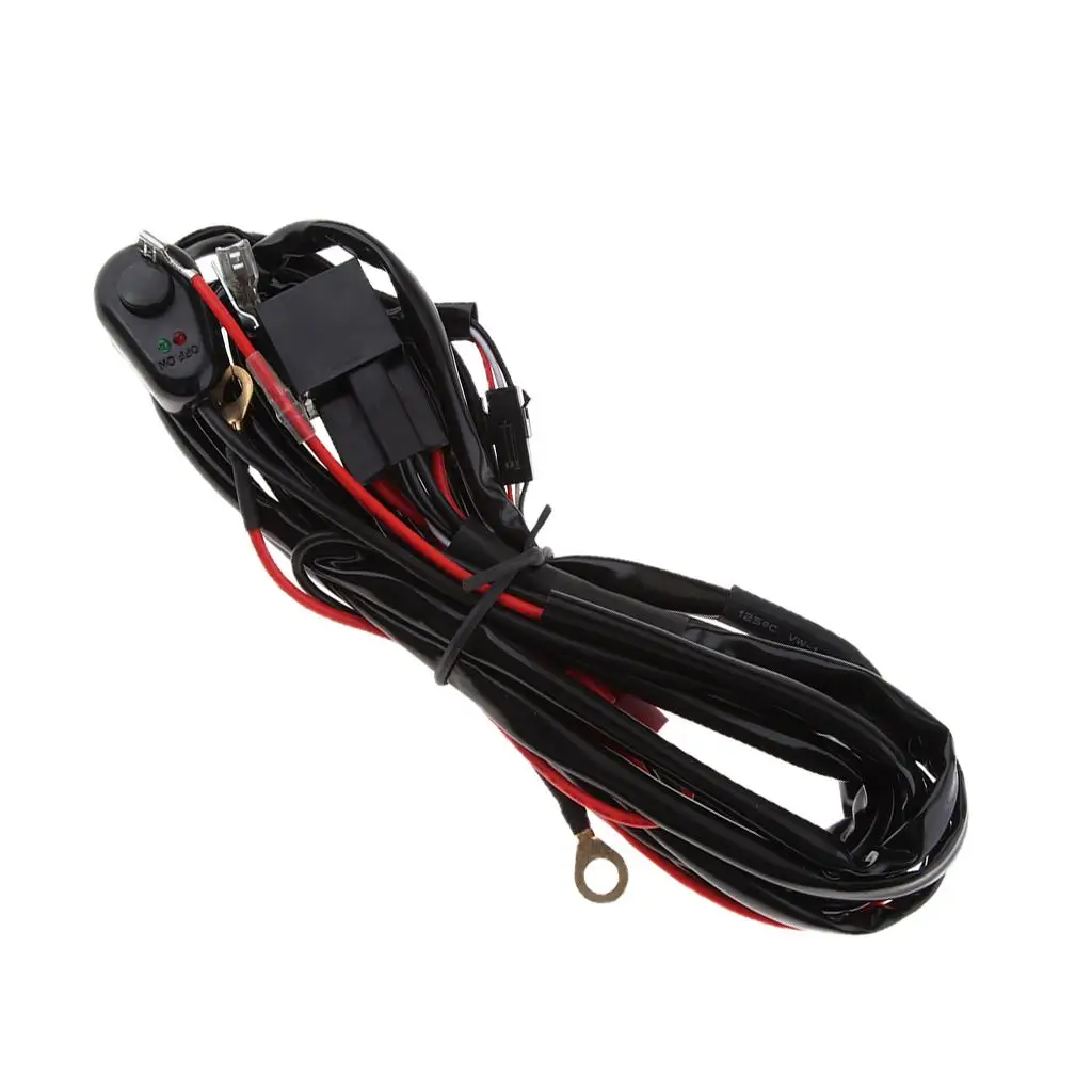 Universal Wiring Harness Kit ON/OFF Switch Cable KIT Lights