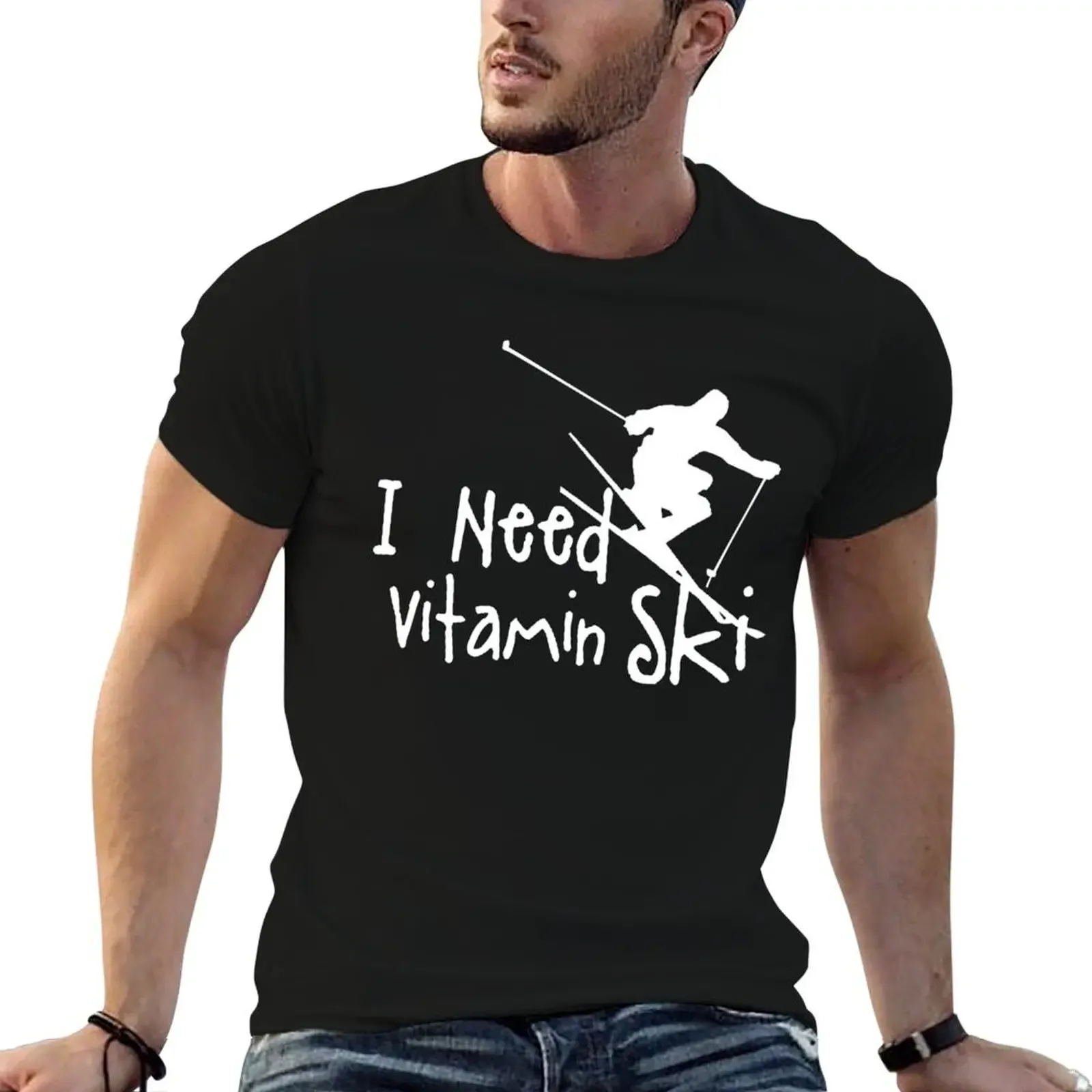 I need vitamin ski skiing winter sports gift T-Shirt man clothes tops man t shirt mens graphic t-shirts big and tall