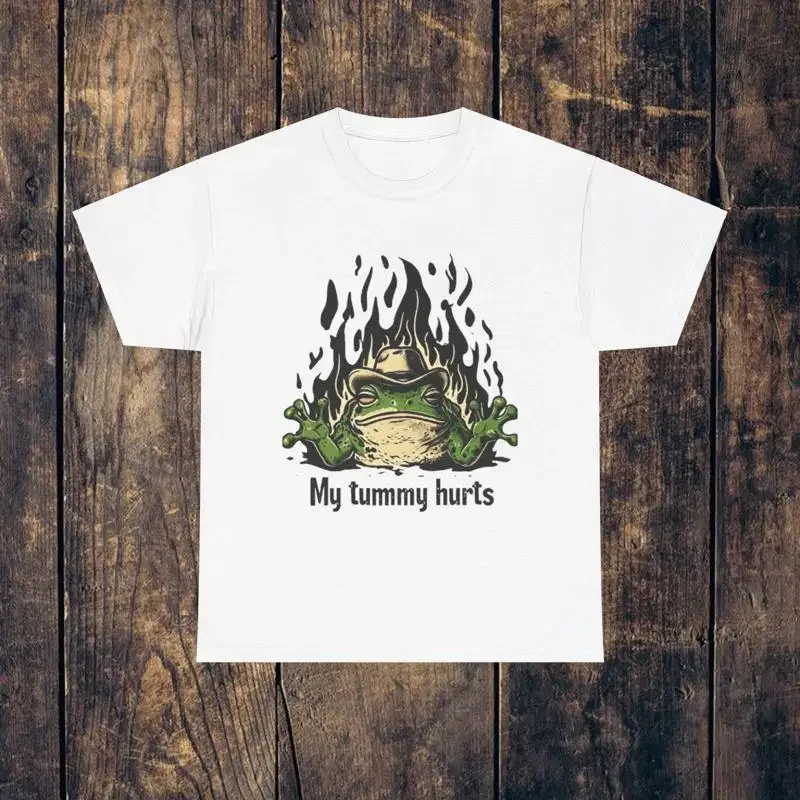 My Tummy Hurts Weird Stuff Unhinged Shirts Weirdcore Frog And Toad Shirt Silly Big Sister Gift Funny Meme Unisex