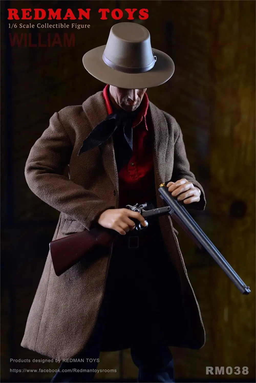 For Sale Redman RM038 Man Soldier West Cowboy Full Set Moveable Action Figure Toys Model Scale 1/6 About 12" For Fans Collect