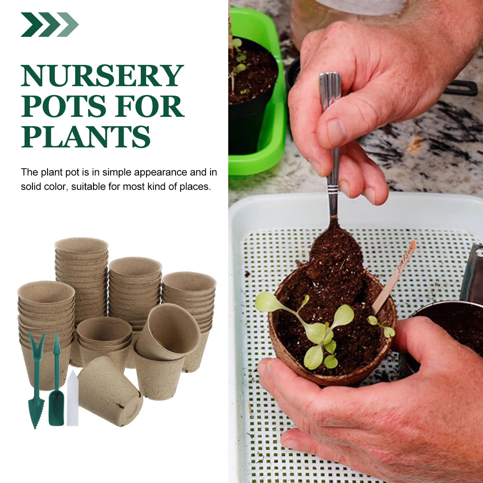 

1 set 1 Set Of Garden Planting Pots Paper Flowerpots Drainage Holes Lightweight Durable Succulent Plant Containers Reusable