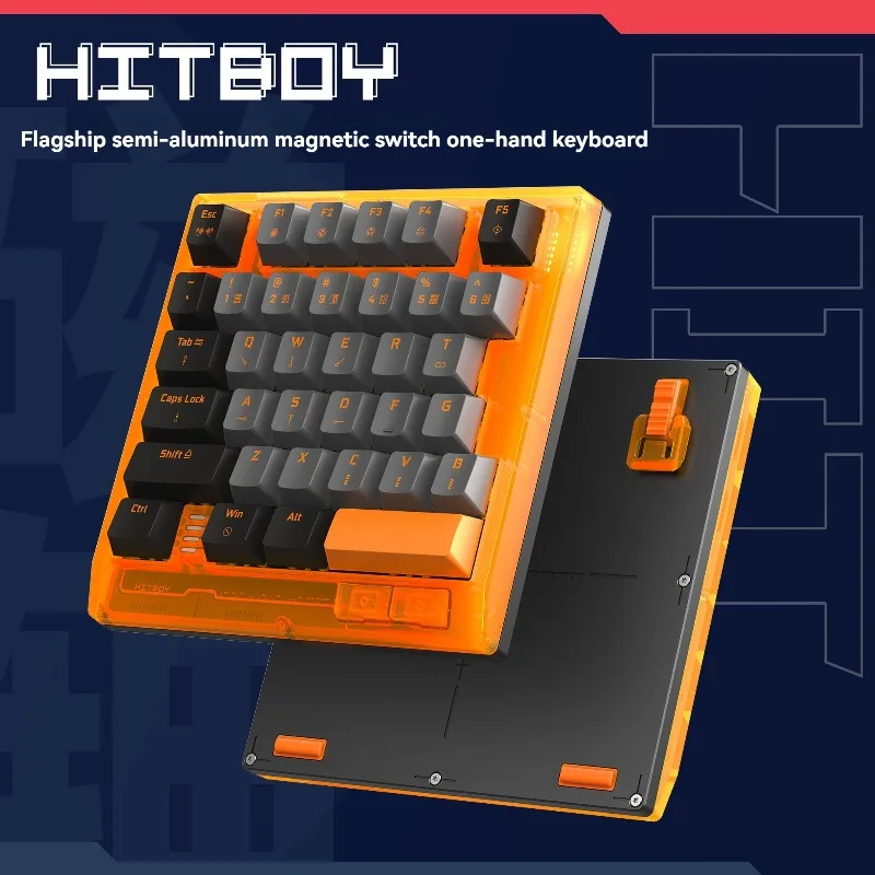 Hitboy Magnetic Switch คีย์บอร์ดแบบมีสาย HK35 One Handed คีย์บอร์ด RGB Mini Gaming คีย์บอร์ด 35 คีย์ที่กําหนดเองอุปกรณ์สํานักงาน