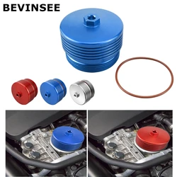 BEVINSEE Coperchio del filtro dell'olio Alloggiamento del filtro per BMW E60 E90 E92 F10 E82 E83 E70 335i 135i 535i X3 X5 Z4 N54 N55 Motore 11427525334