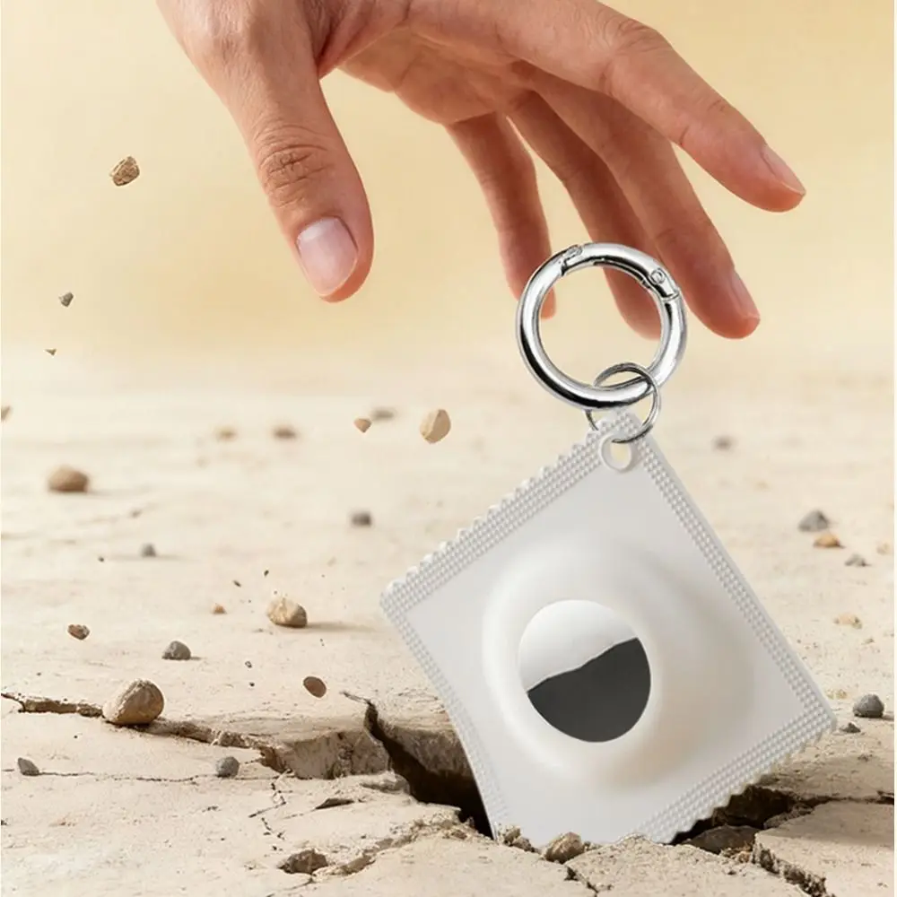 เคสซิลิโคนป้องกันแบบใหม่ ดีไซน์สร้างสรรค์ ขนาดเล็กกะทัดรัด บางเฉียบ พร้อมพวงกุญแจ สำหรับอุปกรณ์ติดตาม Apple AirTag