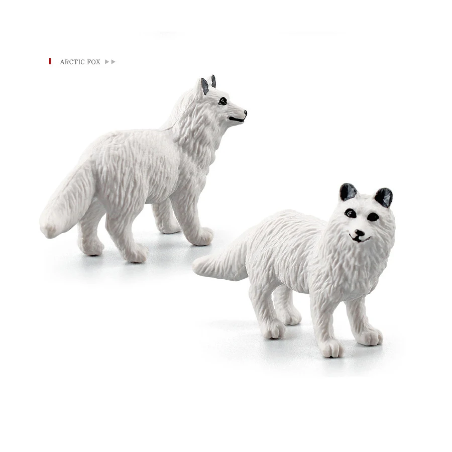 Realistische Eisbärtiere Modellfiguren Spielzeug Arktische Tierfiguren Eisbär Rentier Siegel Wolf Kaninchen Polarfuchs Iglu 10 Stück – Detail 5