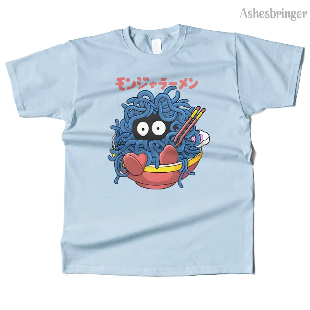 Mens Cotton Tangela Ramen Graphic High Quality T Shirt Street Casual Style Tee for Men and Women