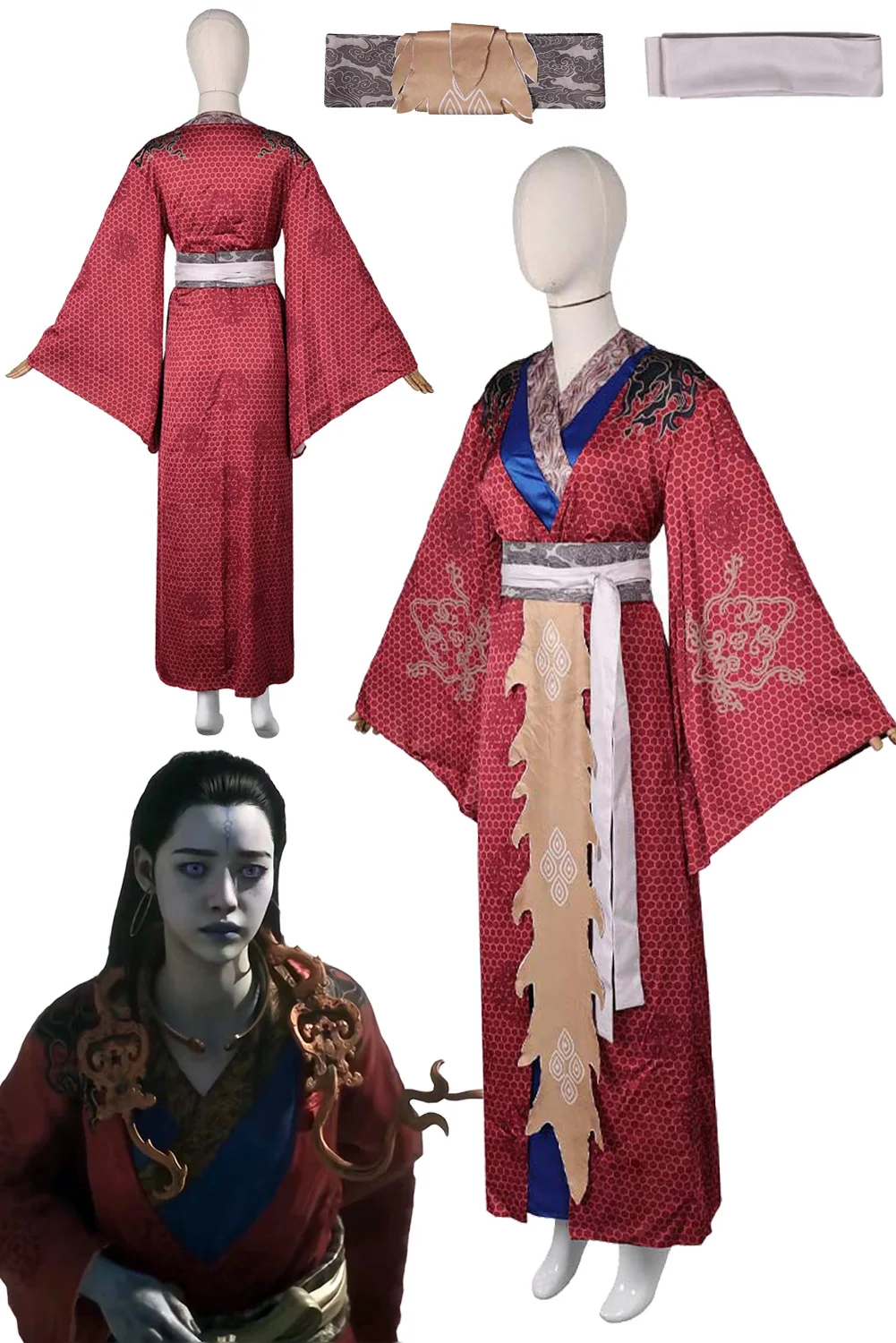 

Fantasia Kang-Jin Star Cosplay 2024 Game Black Color Myth Of Wukong Disfraz Costume Women Halloween Carnival Party Cloth