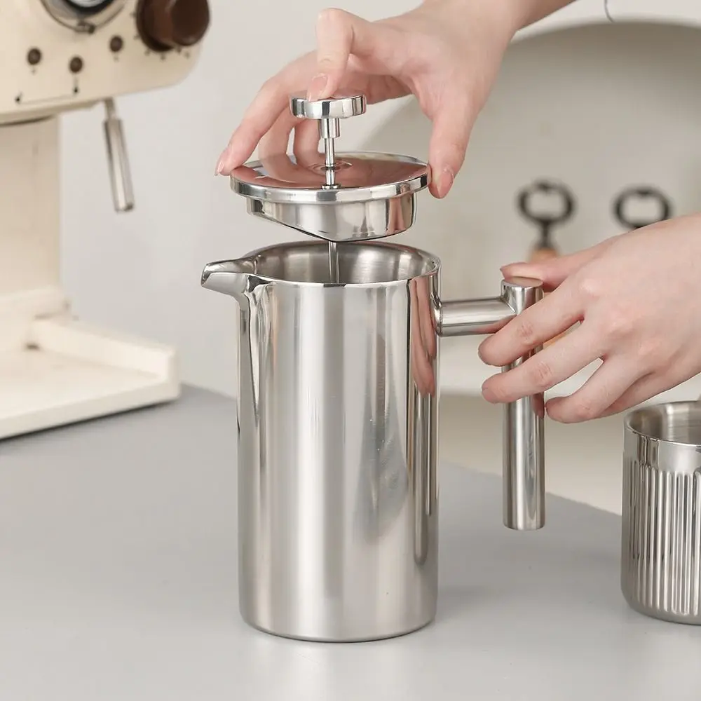350/600/800/1000/1500ml French Press Coffee Maker Double Wall Filtration System Insulated Coffee Pot Easy Clean Heat Resistant