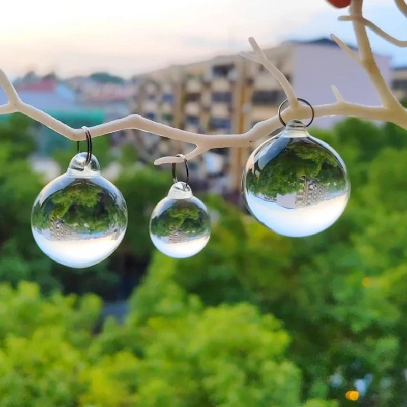 20mm-50mm Mixedcolor Crystal Glass Smooth Hanging Ball Chandelier Prism Pendant for Wedding Hotel Home Door Lighting Parts Decor