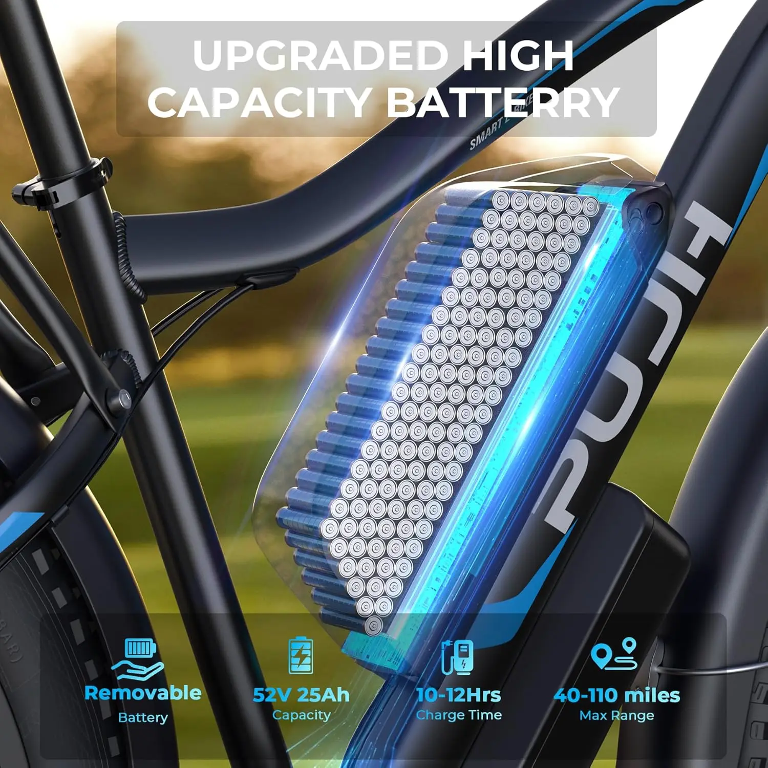 الذروة 3000 واط دراجة كهربائية 52 فولت 25 أمبير محركات مزدوجة 26 إطارات الدهون 38mph 40-110 ميل المدى الفرامل الهيدروليكية للبالغين على الطرق الوعرة