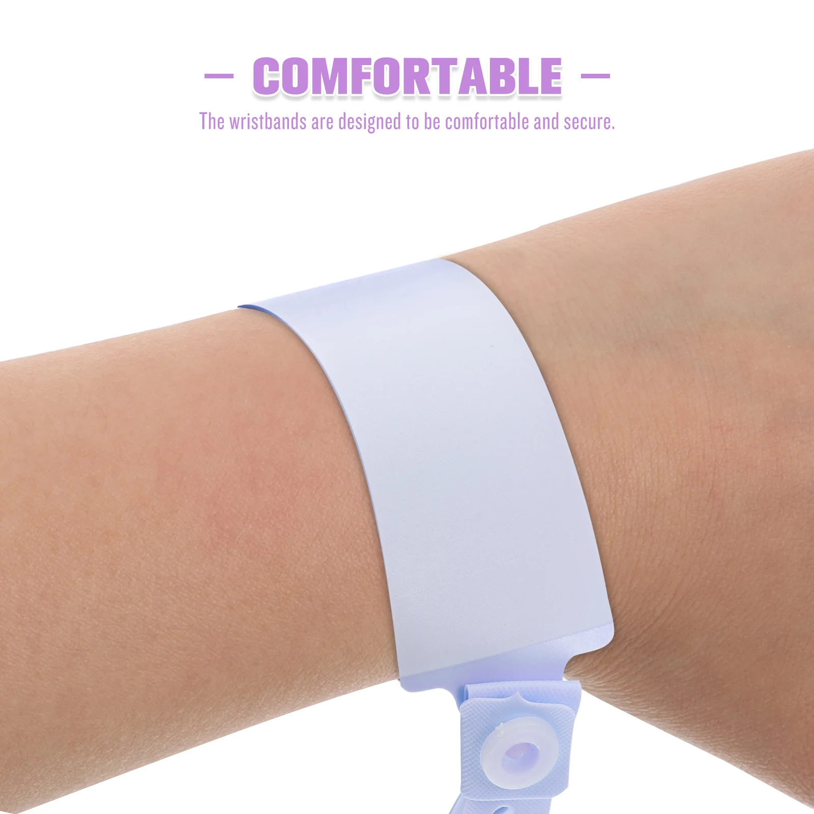 Braccialetti per identità da 100 pezzi Braccialetti per identità ospedaliera Braccialetti medici in PVC impermeabili usa e getta per la sicurezza degli adulti del paziente