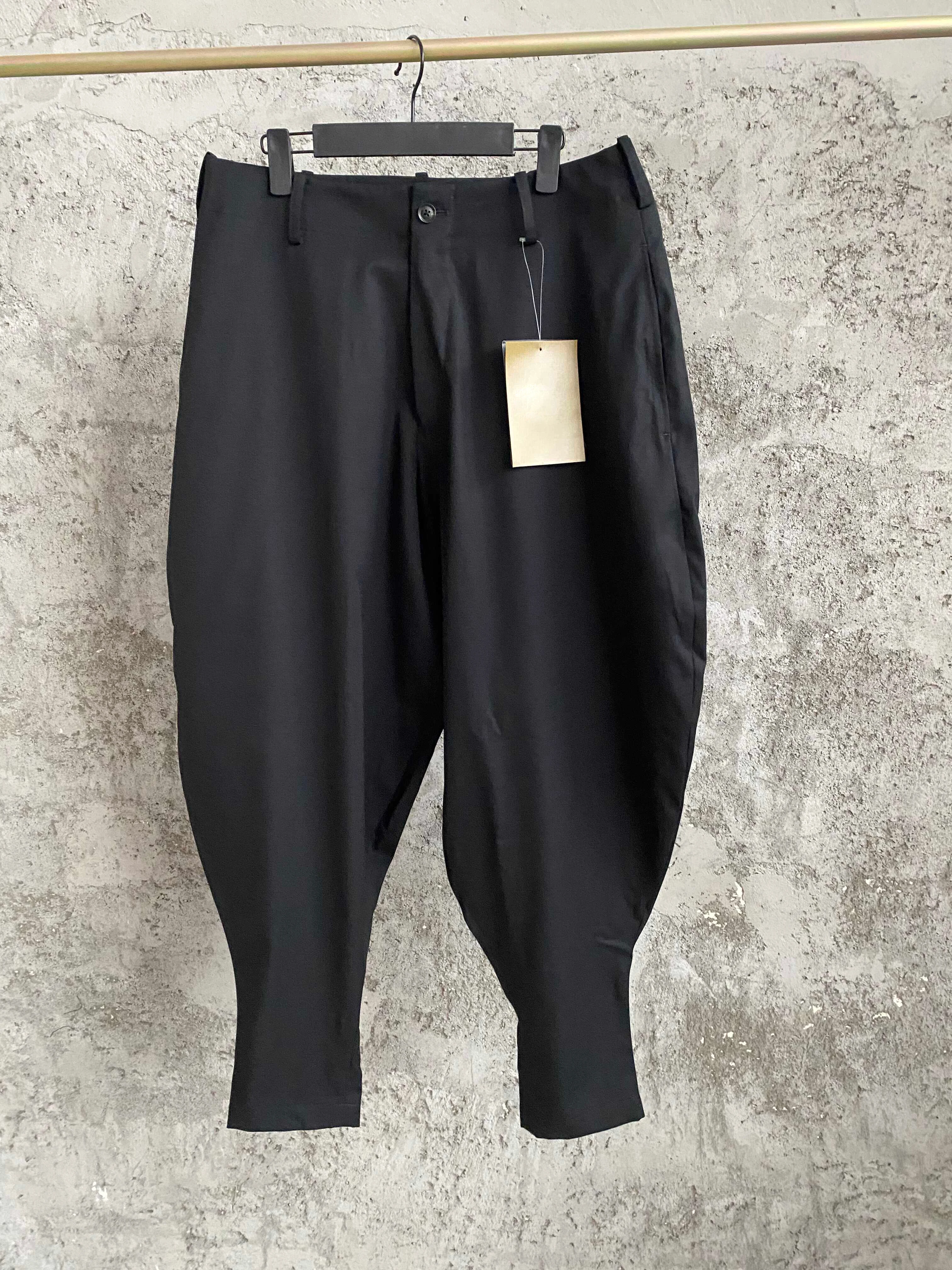 

TOP-YAMAMOTO wool silhouette lantern pants, skinny pants, hip-hop street CDG men's pants
