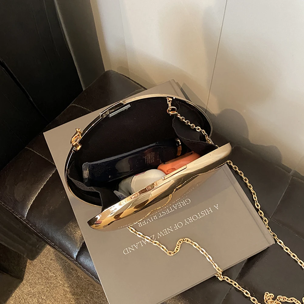 

Acrylic Evening Bag Shell Shape for Women Shoulder Bag with Chain Handbag Party Night Purses for Wedding Cocktail Prom