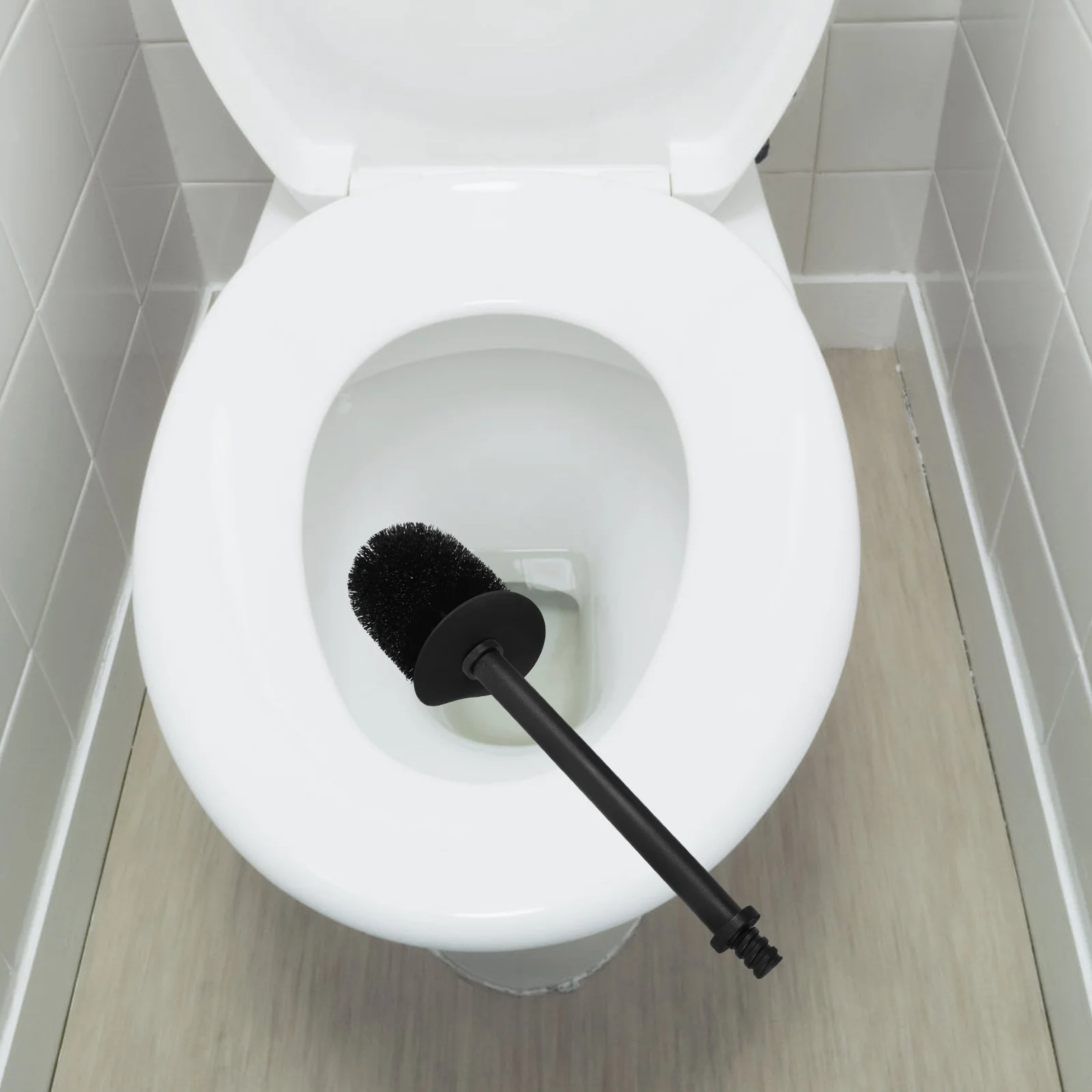 

3 Pcs Toilet Brush Plastic Rod Handle Pole Bathroom Scrub Adapter Drill Grip Cleaning Bathtub Bar Accessory