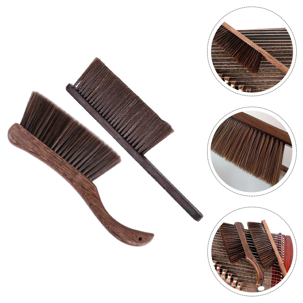 2Pcs Guzheng Cleaning Brush Durable Soft Bristles for Dulcimer Guqin Instrument Cleaning Dust Removal Guzheng Clean Brush