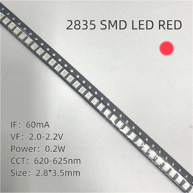 

0.2W 2835 SMD LED Red 2.8*3.5mm High brightness High quality lamp beads