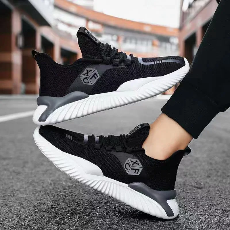 Herren Sneakers Mesh atmungsaktive weiche Sohlen leichte Sportschuhe schnüren laufen bequem lässig vielseitig 2024 Sommer