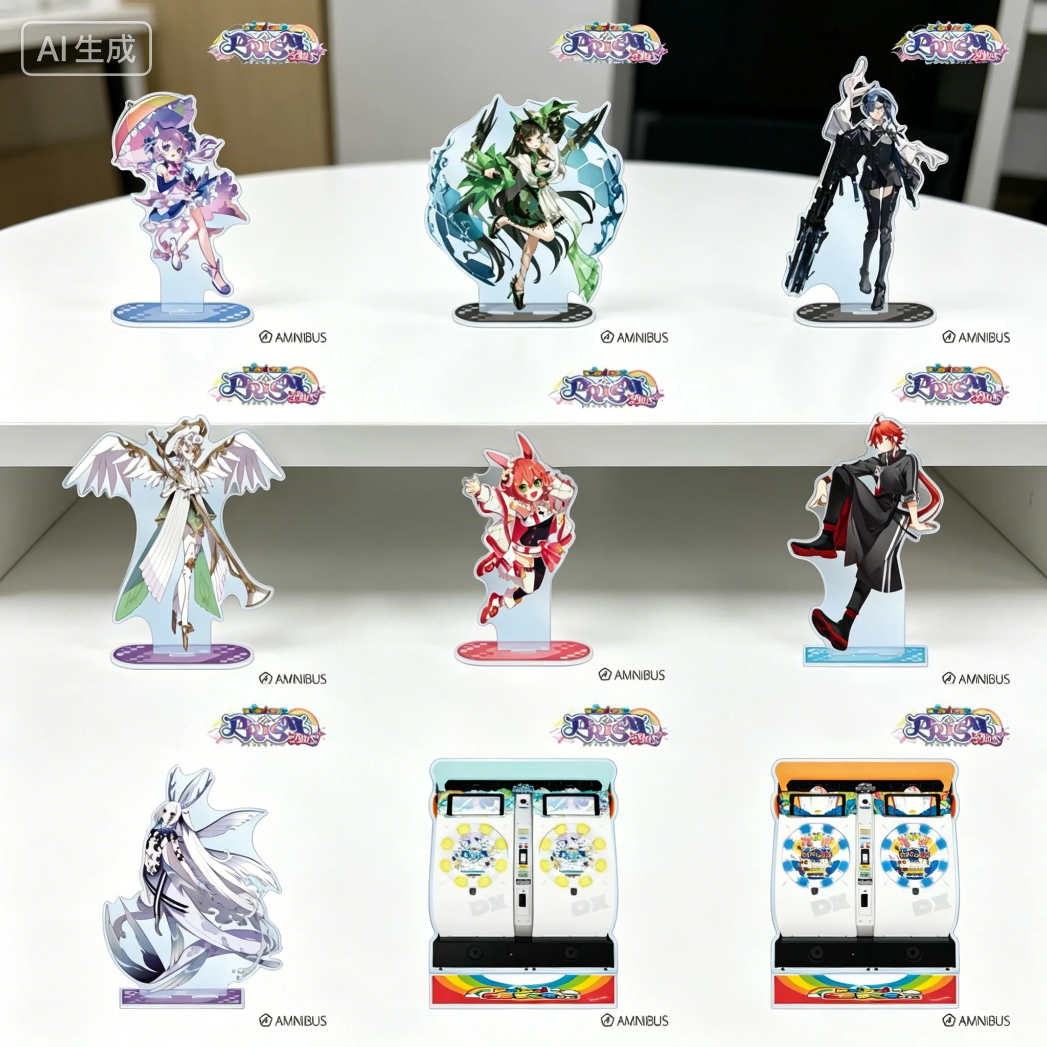 

Anime Musical game maimai DX Salt Derakkuma Milk Shama Acrylic Stand Model Plate Keychains Desktop Ornament